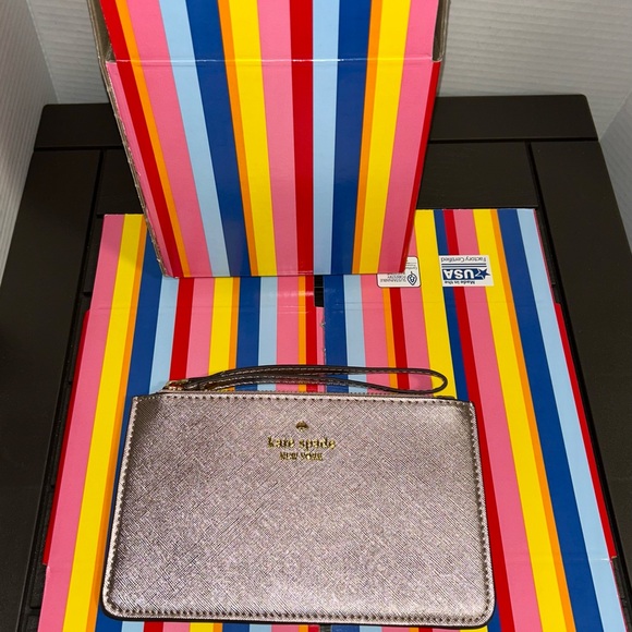 Kate Spade Metallic Purple Wristlet - Picture 2 of 5